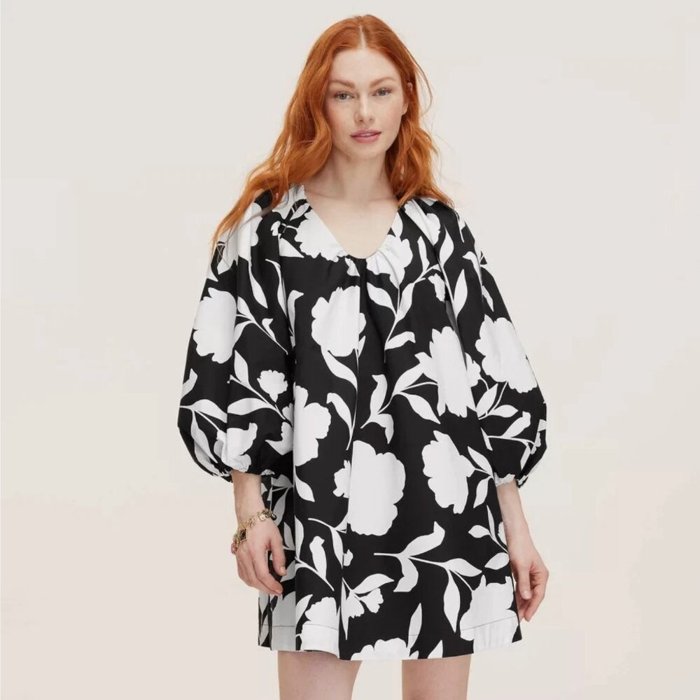 NWT Kate Spade New York x Target Classic Rose Poplin Long Sleeve Mini Dress